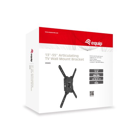 (km0) Soporte De Pared Orientable Equip Para Pantalla De 13" - 55" Inclinable -14âº +5âº Max 30kgs Vesa Max 400x400 Cash30