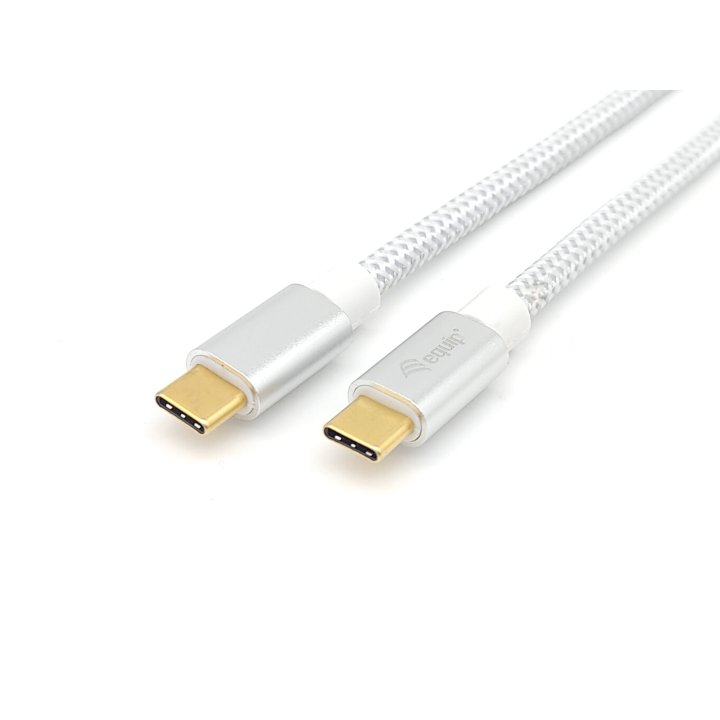 Cable Usb-c Macho Usb-c Macho Usb 3.2 2m Transferencia 10g 5a (100w) Color Blanco