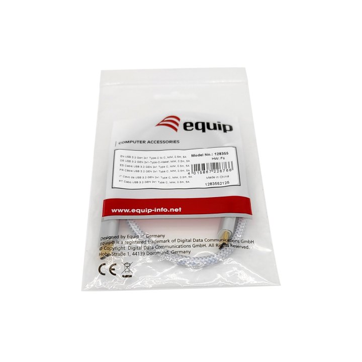 Cable Usb-c Macho Usb-c Macho Usb 3.2 2m Transferencia 10g 5a (100w) Color Blanco