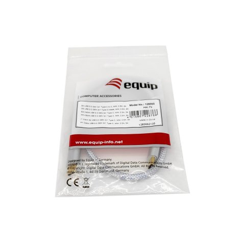 Cable Usb-c Macho Usb-c Macho Usb 3.2 2m Transferencia 10g 5a (100w) Color Blanco