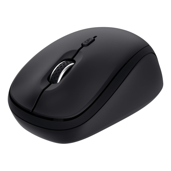 Mouse Trust Bluetooth Yvi+ Negro 1600dpi Ajustable 3 Botones