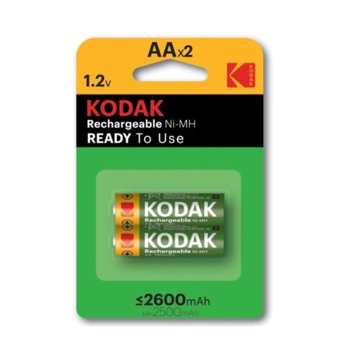 Pilas Aa Kodak Recargable Nimh Lr6 2600mah Pack 2 Unidades 1.2v (ecotasas Incluidas) 