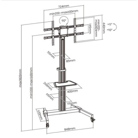 Soporte De Suelo Con Ruedas Equip Para...