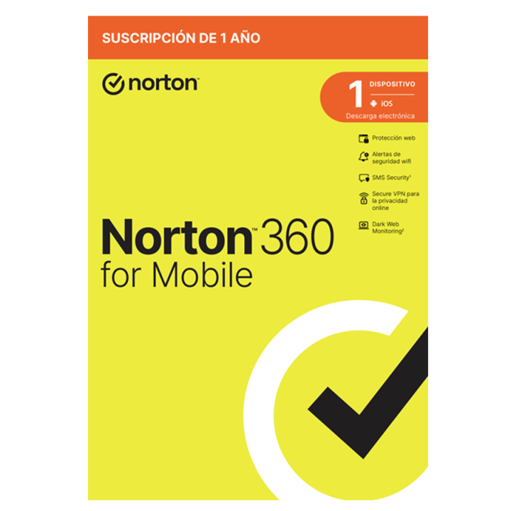 Norton 360 Mobile Es 1 User 1 Device 12mo Box