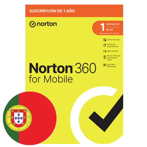 -norton 360 Mobile Portugues 1 User 1 Device 12mo **l. Electronica