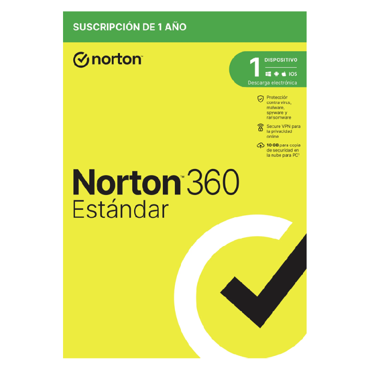 Norton 360 Standard 10gb Es 1 User 1 Device 12mo **l. Electronica