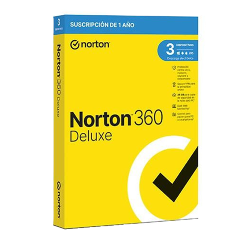 Norton 360 Deluxe 25gb Es 1 User 3 Device 12mo Exclusivo Attach