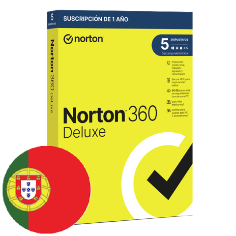 Norton 360 Deluxe 50gb Portugues 1 User 5 Device 12mo Box