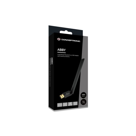 Adaptador Bluetooth Conceptronic Abby017b Usb Bluetooth 5.3 Largo Alcance 100m 5 Dispositivos Simultaneos