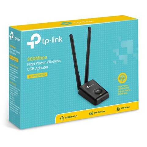 Usb Wifi Tp-link Wn8200nd 300mb Alta Potencia 500mw 2 Antenas 5dbi Desmontables Rp-sma 1p Usb Para Alimentacion Y Datos