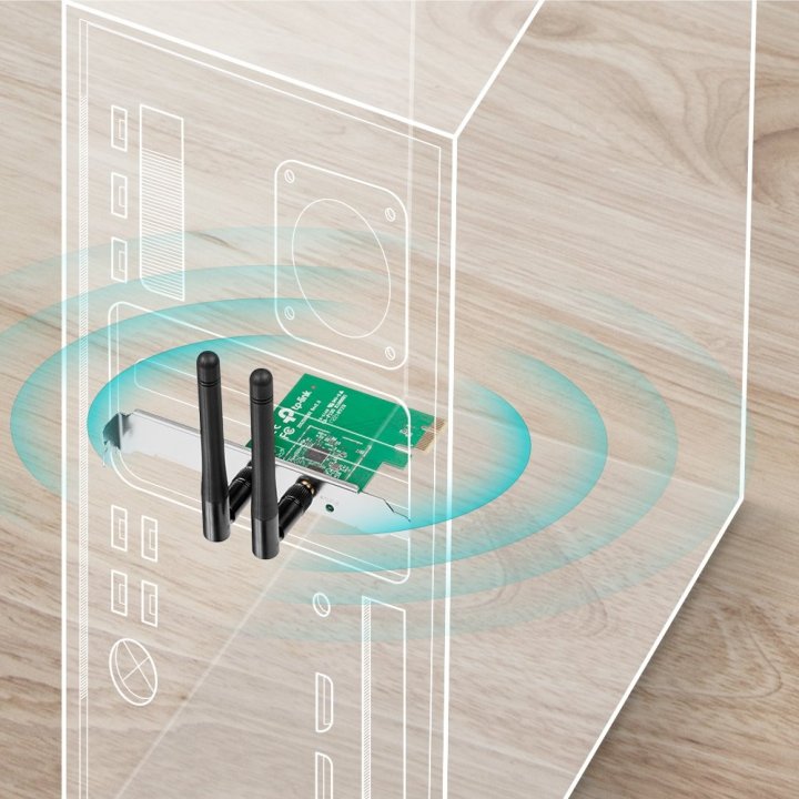 Pci Express Wifi Tp-link Wn881nd 1 Antenas Desmontables Incl. Doble Bracket