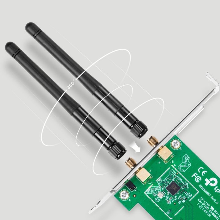 Pci Express Wifi Tp-link Wn881nd 1 Antenas Desmontables Incl. Doble Bracket