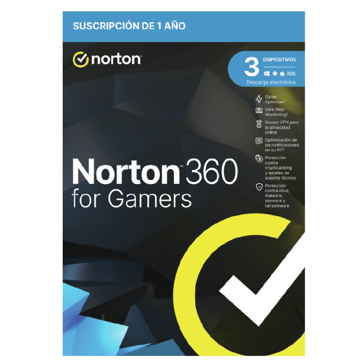 Norton 360 For Gamers 50gb Es 1 User 3 Device...