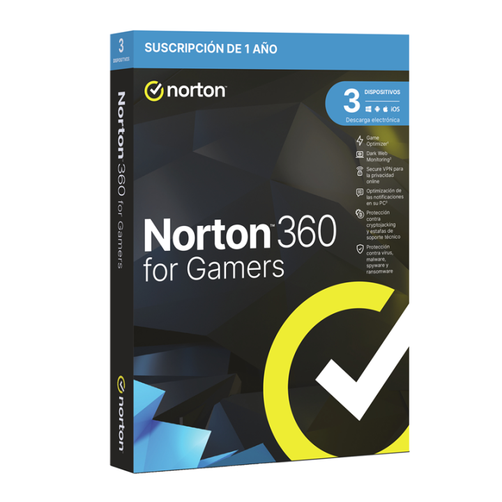 Norton 360 For Gamers 50gb Es 1 User 3 Device 12mo Box