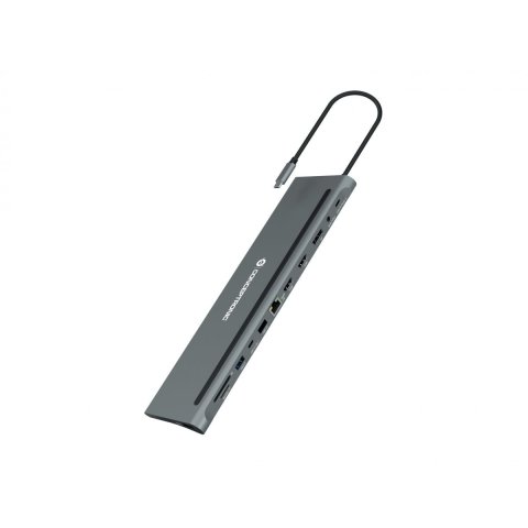 Adaptador Usb-c 12in1 Conceptronic Hdmix2 Displayport Gigabit Usb-c Datos Usb-a Audio Lan Lector Tar