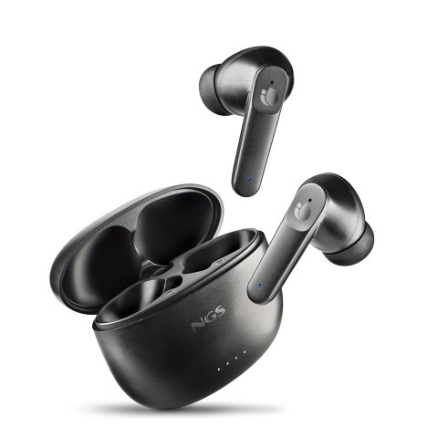 Auricular Intrauditivo Bluetooth Ngs Artica Hush Tws Bt 5.3 Anc Enc 16h Microfono Control Tactil Negro