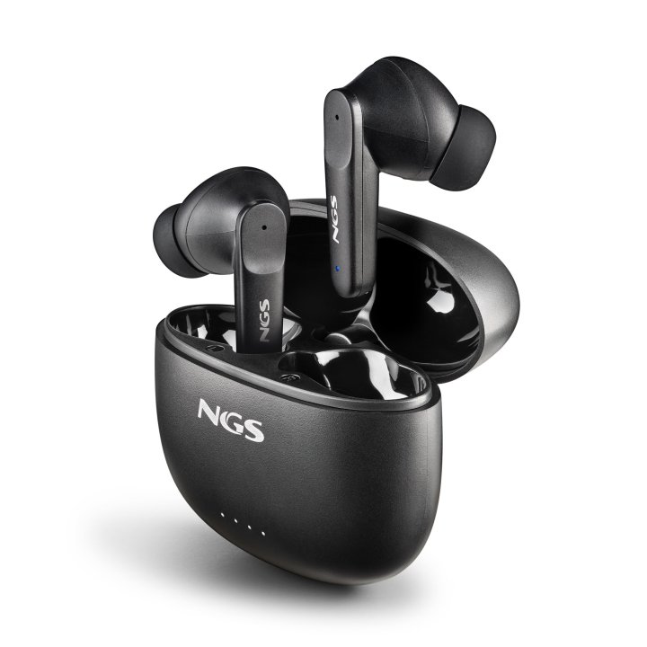 Auricular Intrauditivo Bluetooth Ngs Artica Hush Tws Bt 5.3 Anc Enc 16h Microfono Control Tactil Negro