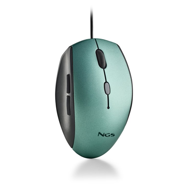 Mouse Ngs Ergo Moth Ice Con Cable Y Botones Silenciosos. Adaptador Usb A Tipo C