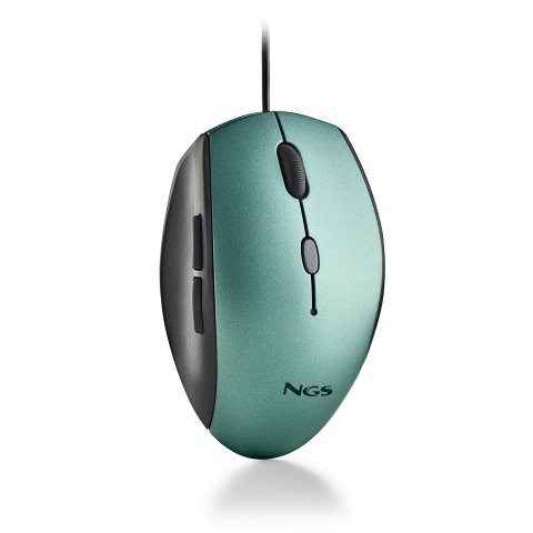 Mouse Ngs Ergo Moth Ice Con Cable Y Botones Silenciosos. Adaptador Usb A Tipo C