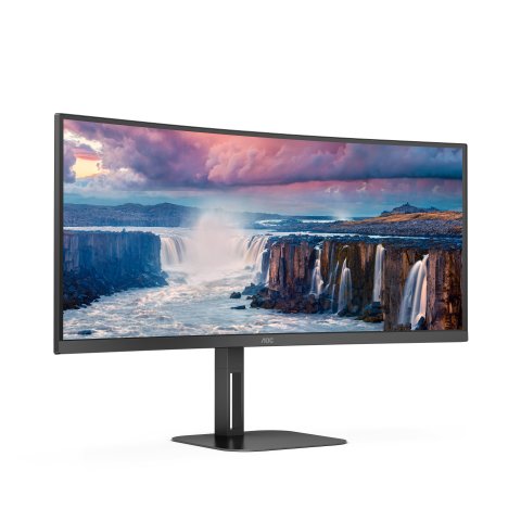Monitor 34" Curvo Usb-c Dp Hdmi Aoc Cu34v5c bk Va Wqhd 3440x1440 1500r 100hz 4ms Vesa 100x100 Negro