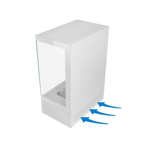 Caja Atx Semitorre Gaming Mars Gaming Mcxo Doble Cristal Templado Argb Gpu 328mm 1x3.5 3x2.5 Blanco