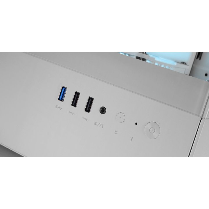 Caja Atx Semitorre Gaming Mars Gaming Mcxo Doble Cristal Templado Argb Gpu 328mm 1x3.5 3x2.5 Blanco