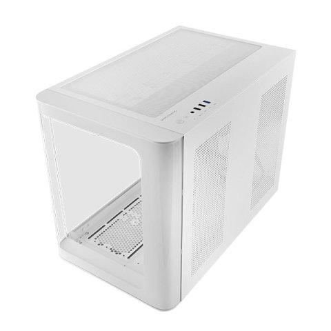 Caja Microatx Gaming Mars Gaming Mcfusionm Cristal Curvado Gpu 445mm 1x3.5 2x2.5 Blanco