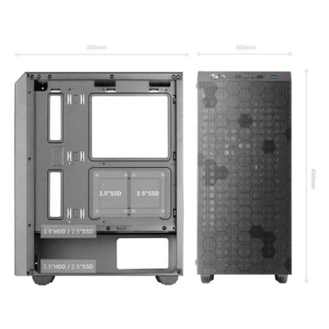 Caja Atx Semitorre Gaming Mars Gaming Mcq3...