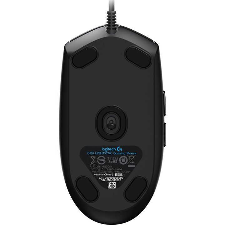 Mouse Logitech G102 Lightsync Rgb 8000dpi 6 Botones Color Negro