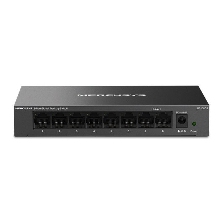 Switch No Gestionable Mercusys Ms108gs 8p 10 100 1000 Ethernet Mini Desktop Carcasa Metalica