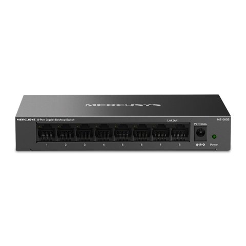 Switch No Gestionable Mercusys Ms108gs 8p 10 100 1000 Ethernet Mini Desktop Carcasa Metalica