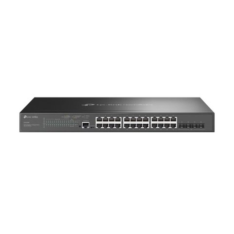 Switch Semigestionable Jetstream Tp-link Sg3428mp 28p Gigabit De Los Cuales 24p Poe+ (384w) Y 4 Ranuras Sfp Gigabit