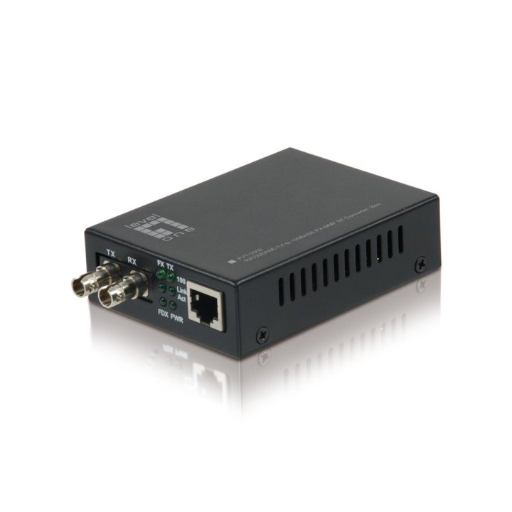 Convertidor Fibra Level One Fvt-2002 Rj45 Ethernet A Fibra Multimodo St 2km