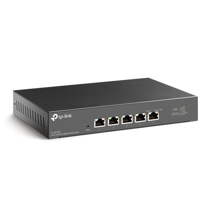 Switch No Gestionable Tp-link Sx105 5p 10gbps Carcasa De Metal No Rack