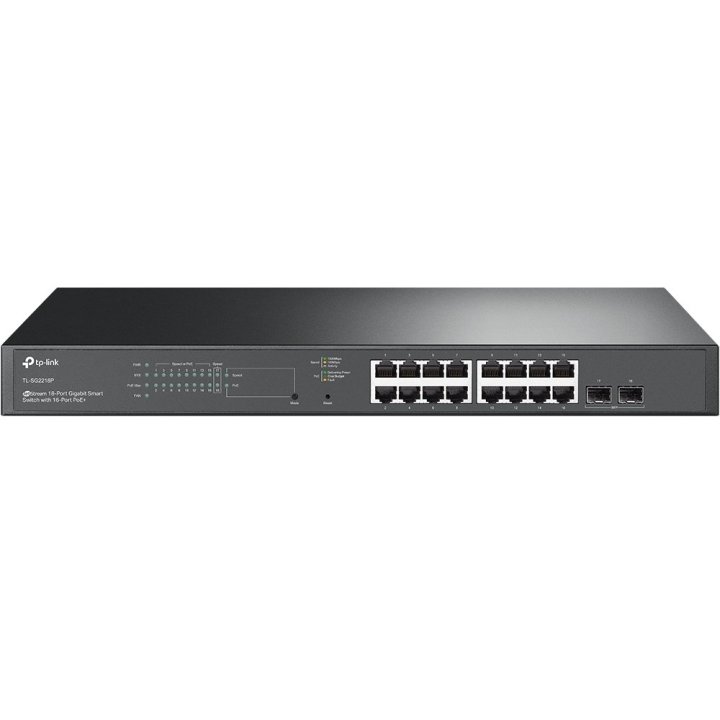 Switch Gestionable Jetstream 16p Gigabit Poe+ Max 150w Con 2 Ranuras Sfp Gigabit Rack 19" 1u