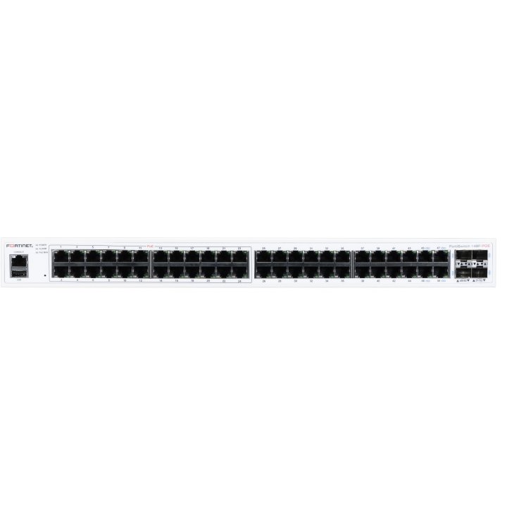 Fortiswitch 148f-poe, L2+ Management Switch With 48x Ge Port + 4x Sfp+ Port + 1x Rj45 Console. 