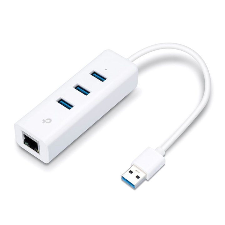 Conversor Tp-link Ue330 De Usb3.0 A Ethernet Gigabit Con Hub 3p Usb3.0