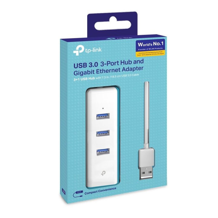 Conversor Tp-link Ue330 De Usb3.0 A Ethernet Gigabit Con Hub 3p Usb3.0