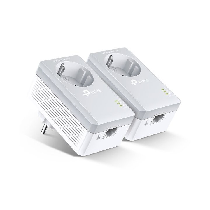 Homeplug Tp-link Powerline 500mb Pa4010pkit 1p Ethernet Pass-through Kit De 2 Unidades Soporta Multiples Iptv Streams