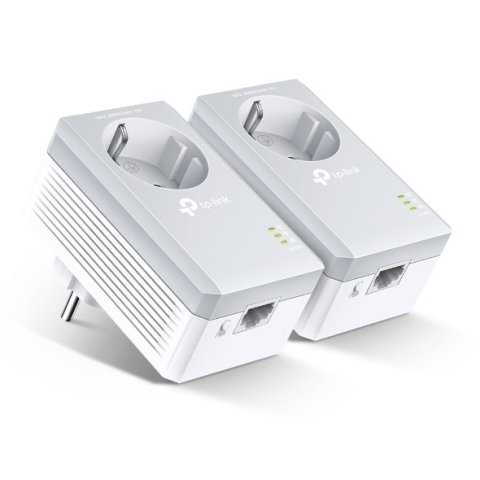 Homeplug Tp-link Powerline 500mb Pa4010pkit 1p Ethernet Pass-through Kit De 2 Unidades Soporta Multiples Iptv Streams