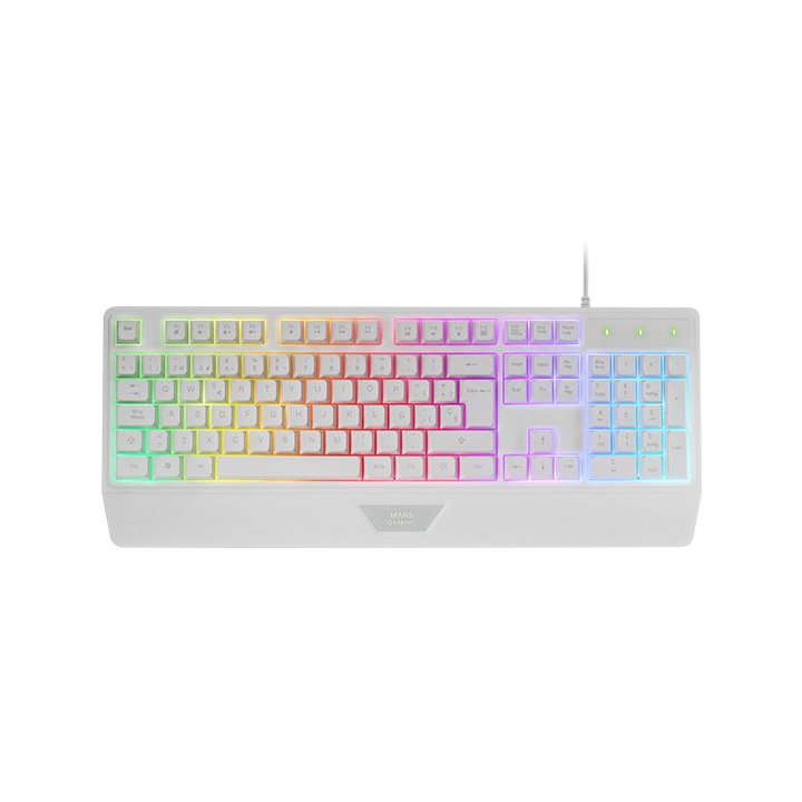 Teclado Mouse Headset Y Alfombrilla Mars Gaming Mcp124prowes H-mech Rgb 3200dpi Blanco