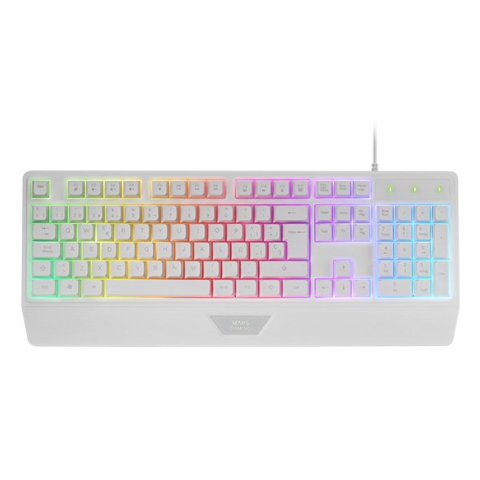 Teclado Mouse Headset Y Alfombrilla Mars Gaming Mcp124prowes H-mech Rgb 3200dpi Blanco
