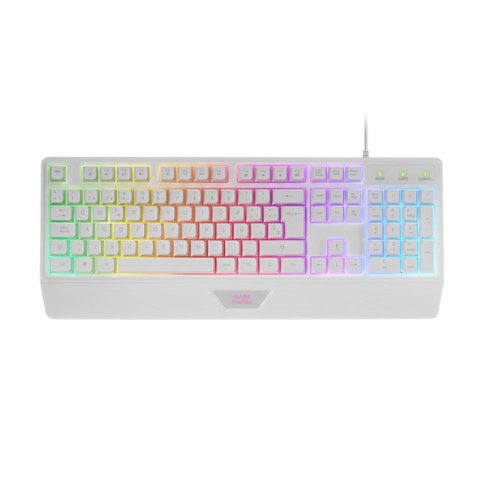 Teclado Mouse Y Alfombrilla Mars Gaming Mcp124wfr Frances Rgb H-mech, Mouse Huano Rgb 3200dpi, Alfombrilla  360*260mm White