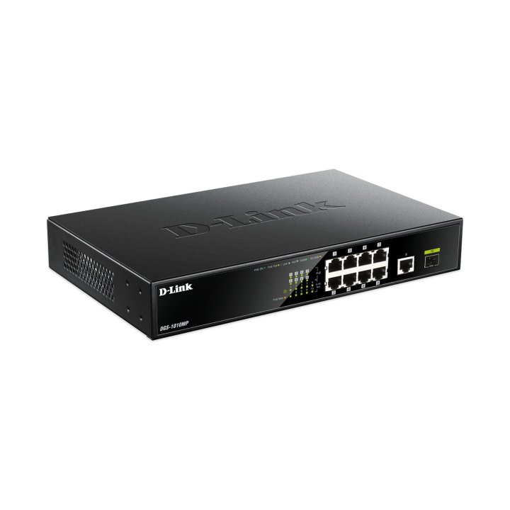 Switch No Gestionable D-link Dgs-1010mp 8p Giga Poe (125w) + 1p Giga +1p Sfp