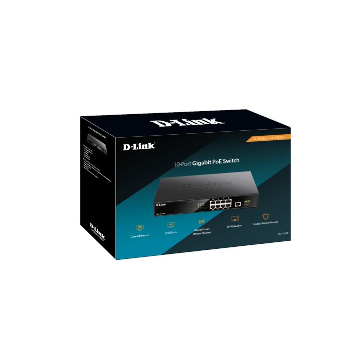 Switch No Gestionable D-link Dgs-1010mp 8p Giga Poe (125w) + 1p Giga +1p Sfp