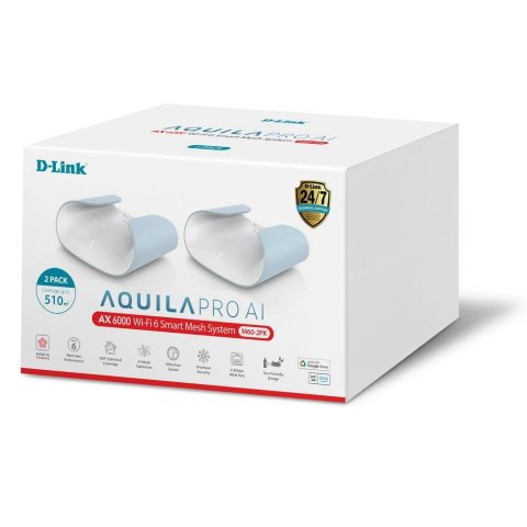 Router Wifi 6 Dualband D-link M60-2 Aquila Pro Ai Ax6000 Smart Mesh 2.4ghz(1148 Mbps) 5ghz(4804mbps)
