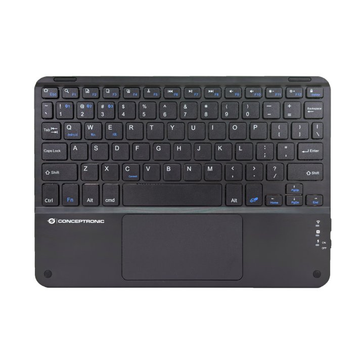 Teclado Mini Bluetooth 10" Conceptronic Ingles Con Touchpad Tobin01bus
