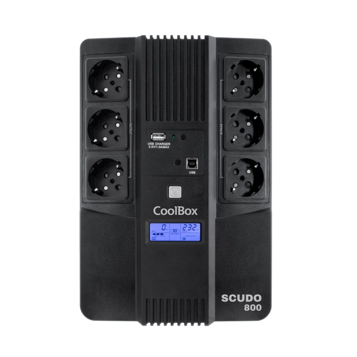 Sai Coolbox Scudo 3 800va Con Lcd 480w 6xschuko Color Negro 