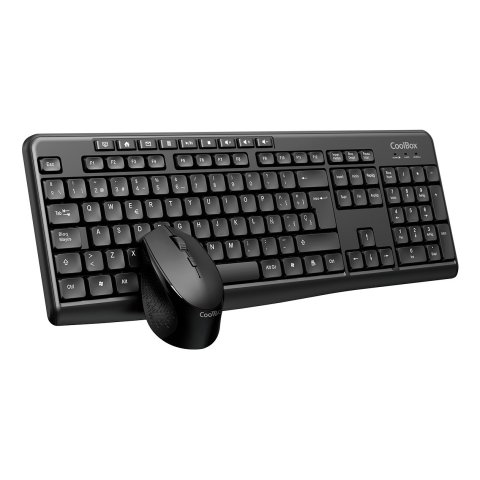 Teclado Y Mouse Coolbox Wireless 2.4ghz 1600dpi Resistente A Salpicaduras