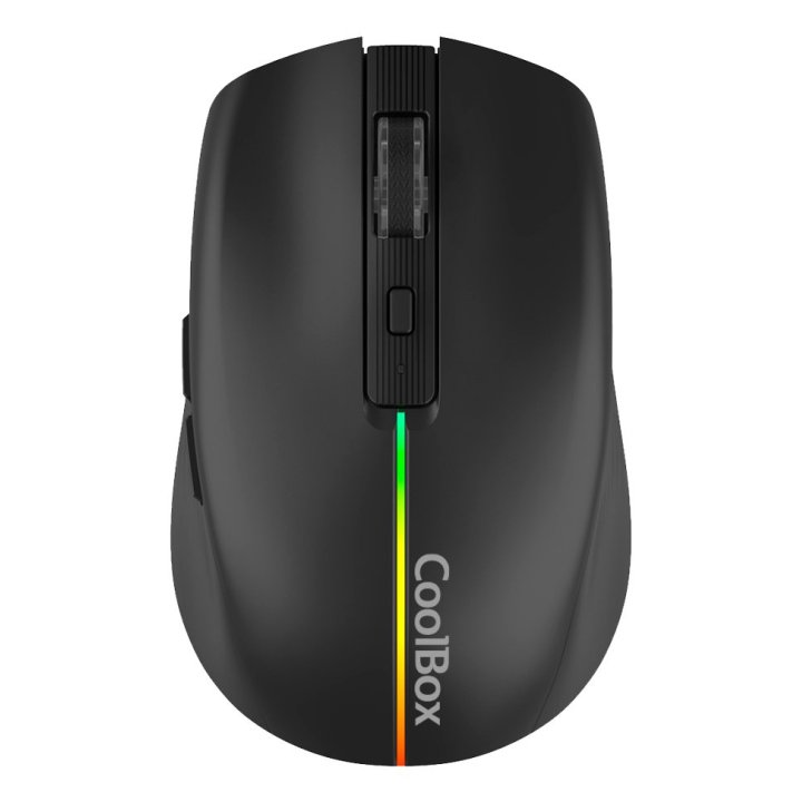 Mouse Coolbox Gaming Wireless W01 1600dpi Ajustables 6 Botonoes Bateria 500mah Color Negro